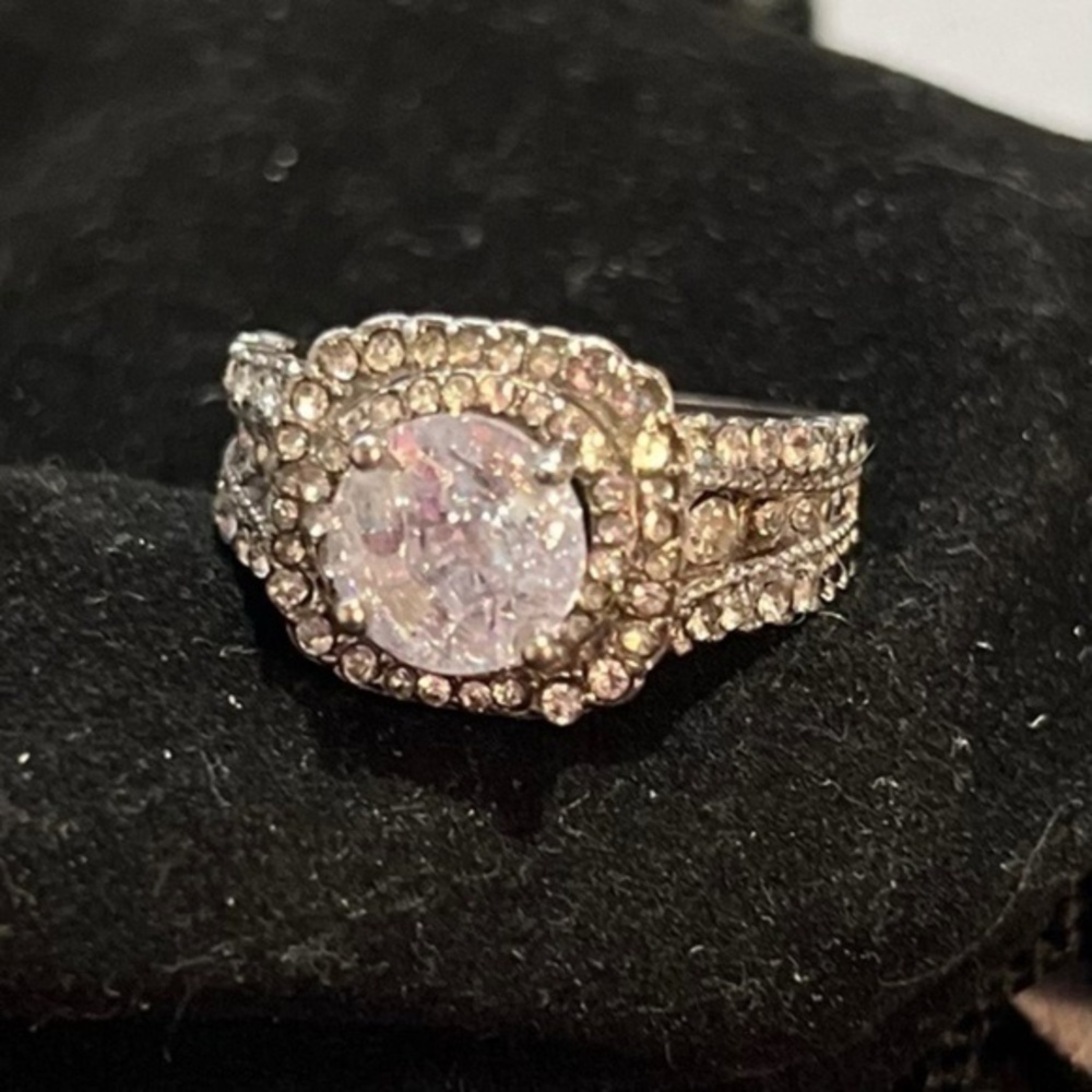 S925 Silver Cubic Zirconia Engagement Ring